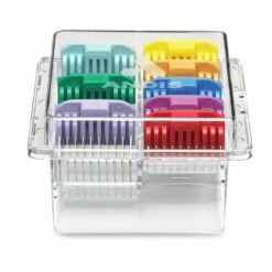 Andis Stainless Steel Adjustable Guide Comb Set, 8 Pcs 6 Andis Stainless Steel Adjustable Guide Comb Set, 8 Pcs -pet store ad2465 08 8 piece universal attachment comb set in case cover on 4 1