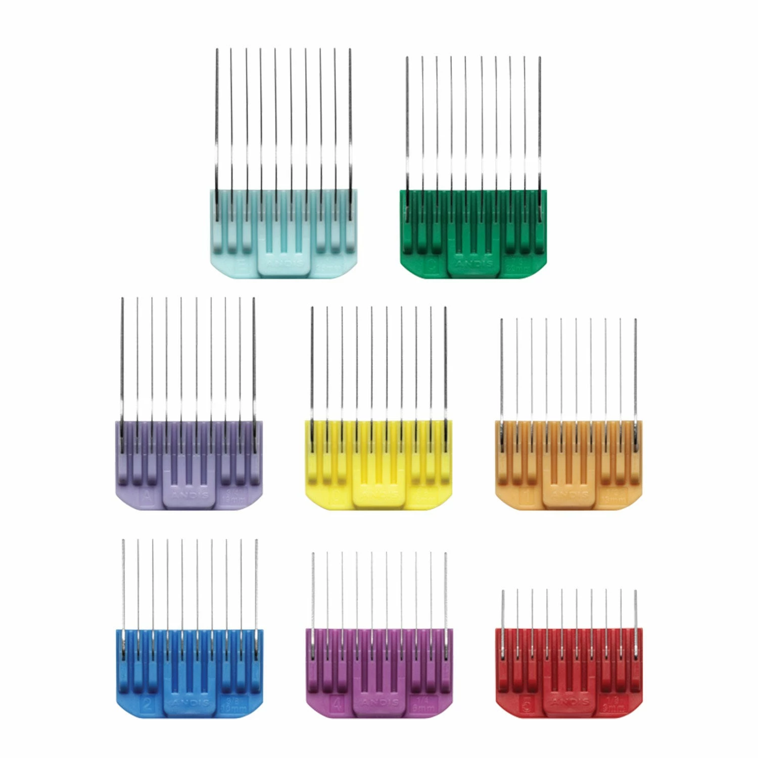 Andis Stainless Steel Adjustable Guide Comb Set, 8 Pcs 2 Andis Stainless Steel Adjustable Guide Comb Set, 8 Pcs - Image 2