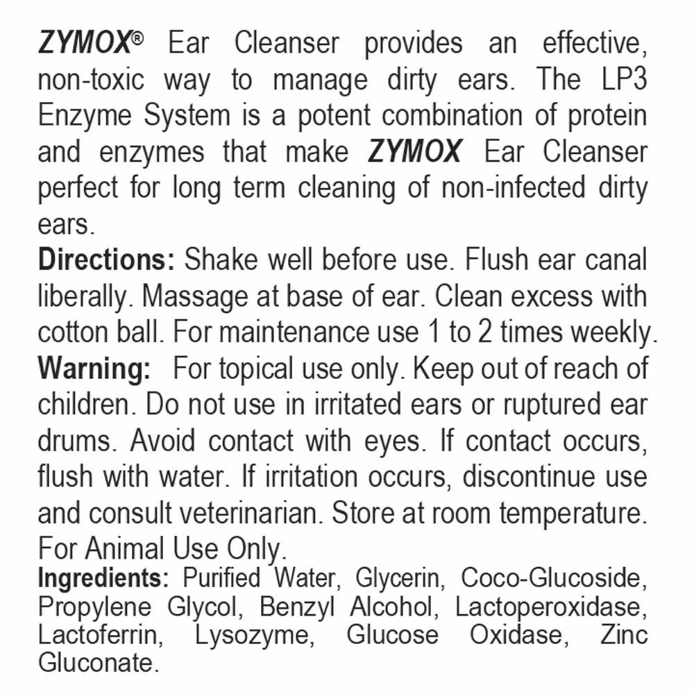 Zymox Ear Cleanser 4oz 2 Zymox Ear Cleanser 4oz - Image 2