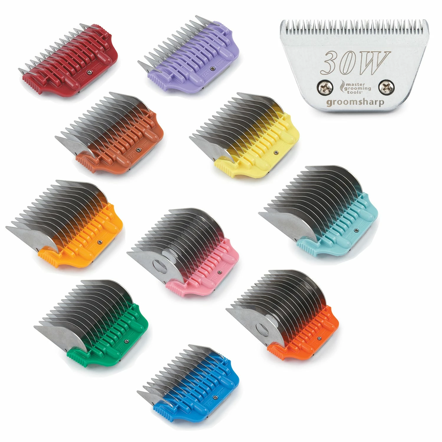Master Grooming Tools #30 Blade And 10 Pc Attachment Combs Set 1 Master Grooming Tools #30 Blade And 10 Pc Attachment Combs Set